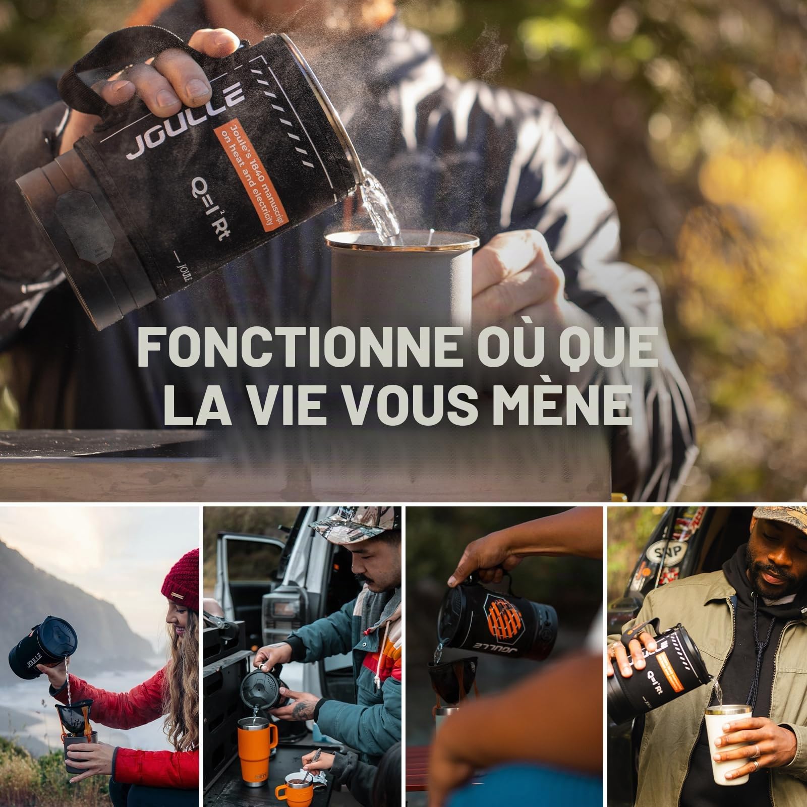 STOKE VOLTAICS Bouilloire Electrique, 220-240 V, Chauffe-eau Portable pour Café et Thé, Acier Inoxydable 304, 500 W, Eau Bouillante Rapide, Arrêt Automatique
