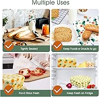 Vista 5 de Envoltura de cera de abeja reutilizable, paquete de 9, envolturas de cera de abeja para alimentos, envolturas ecológicas de cera de abeja, envoltura