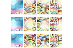 12 Sheets Art Self Adhesive Diamond Painting Labels Color Stickers