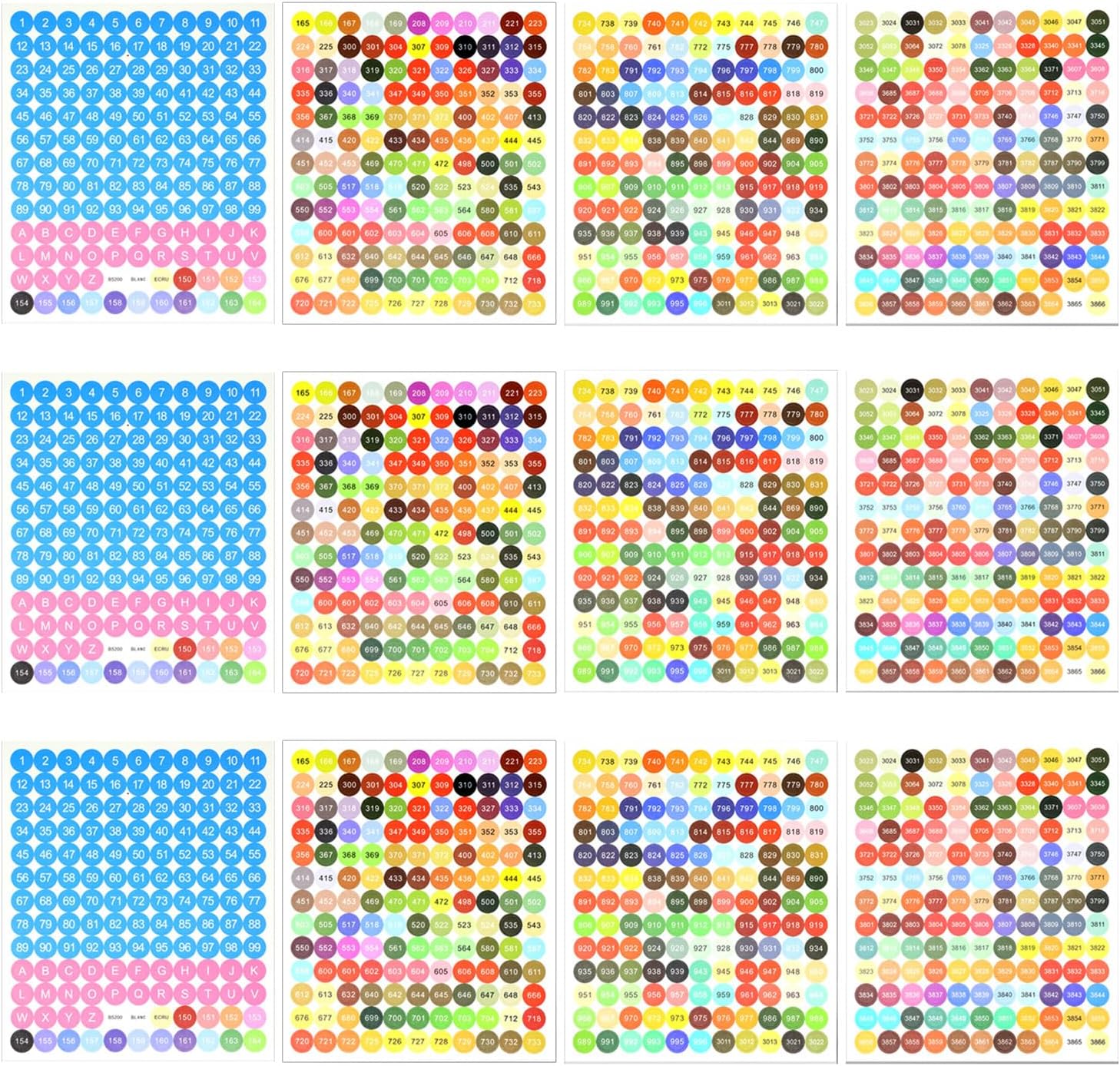 Amazon.com: Honbay 12 Sheets Diamond Painting Labels Self Adhesive ...