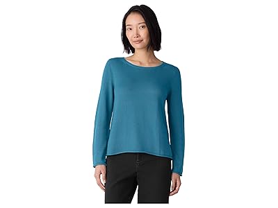 Eileen Fisher Peruvian Cotton Blend Bateau Neck Sweater Women