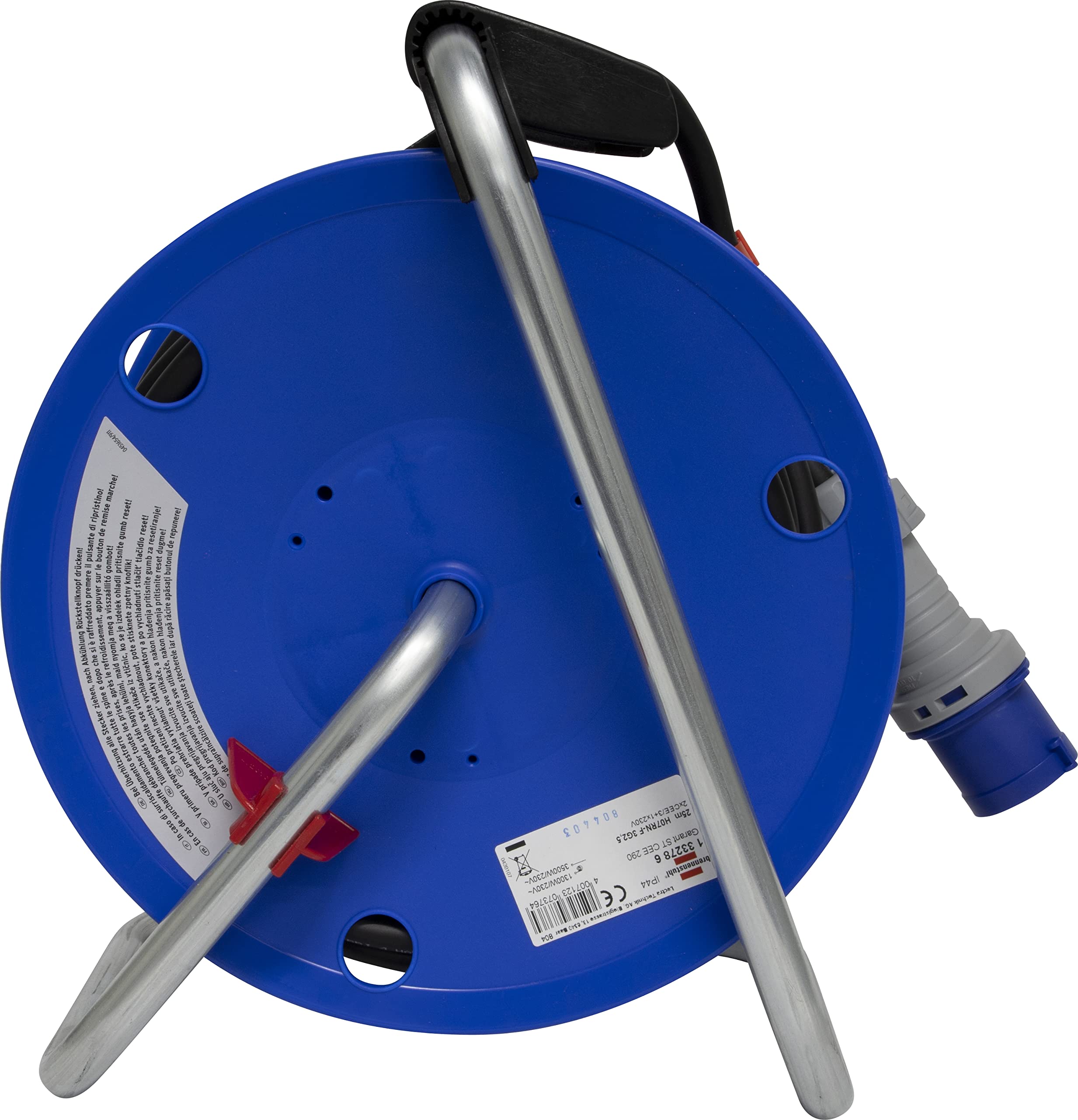 Prolunga Elettrica 50 Metri Brennenstuhl Con Avvolgicavo - 3 Prese (Schuko E CEE), IP44, Per Esterno E Cantieri - Foto 5