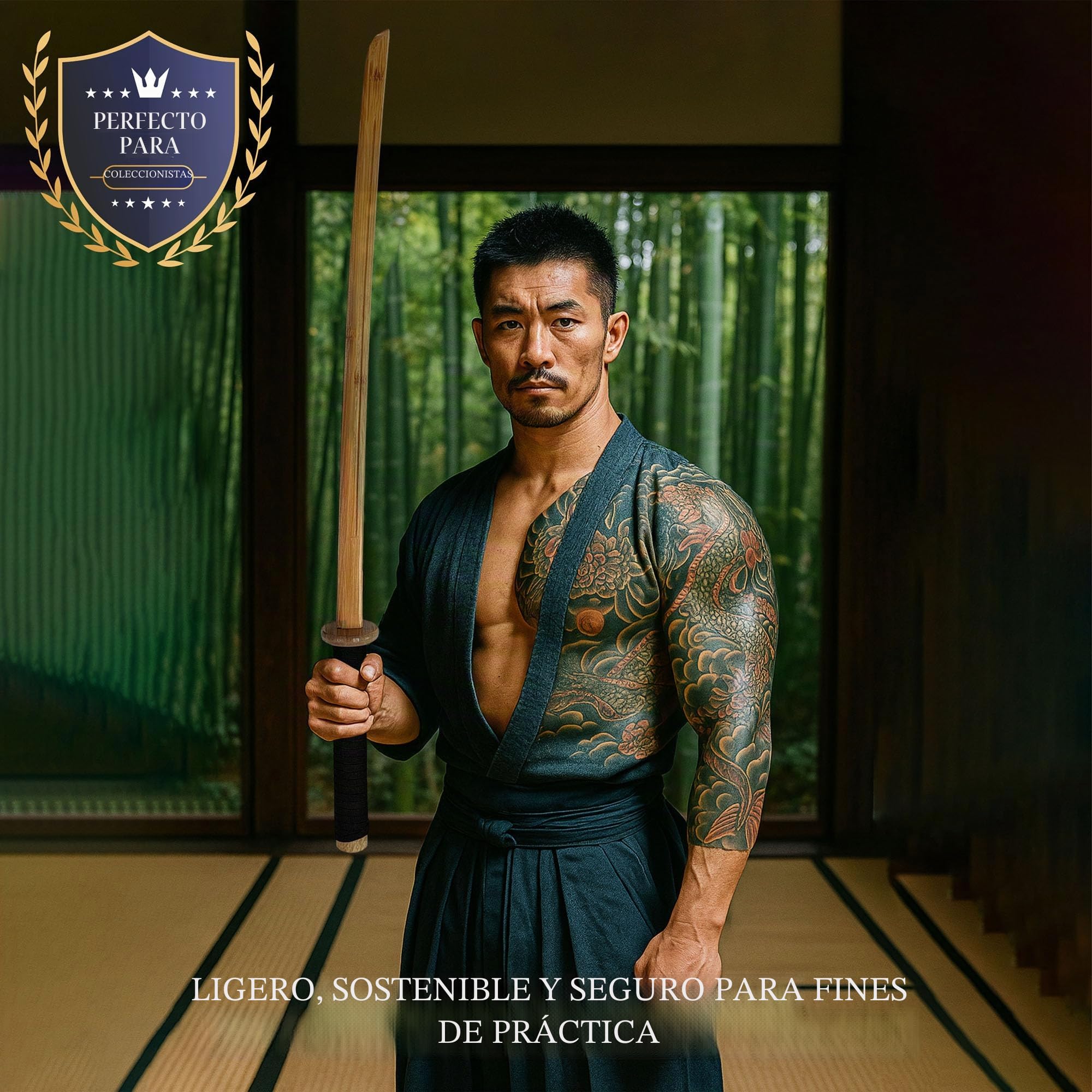 Bokken de madera Shinai Katana Wakizashi Tanto Kendo espada entrenamiento samurái