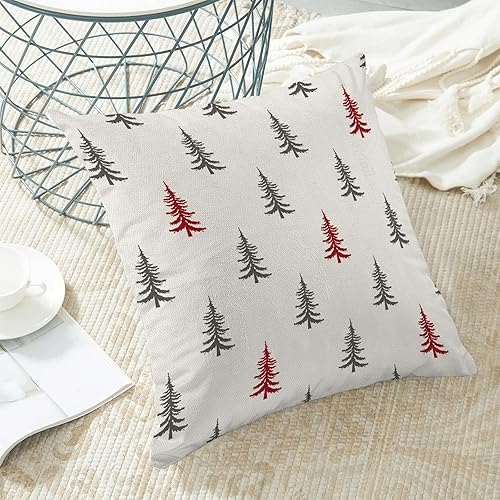 Miniatura 9 de CXMEIFLY Juego de 2 fundas de almohada de Navidad de 12 x 20 pulgadas  12.0 x 20.0 in., color blanco y negro para decoración de árbol de Navidad,