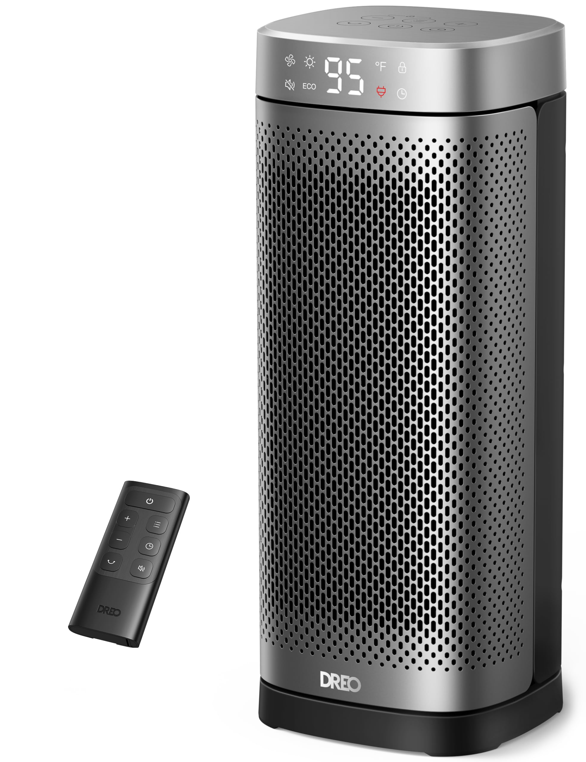 Dreo Space Heater Indoor, 25" 11.5 ft/s Fast Portable Room Heater with Remote and Thermostat, 3 Modes, Overheating & Tip-Over Protection, Electric Heaters for Indoor Use Large Room, Bedroom, Office