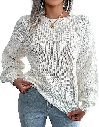 Fall Sweaters for Women Lightweight, Honeycomb Long Sleeve, Crewneck, Textured Knit, Womens Fall Fashion 2025