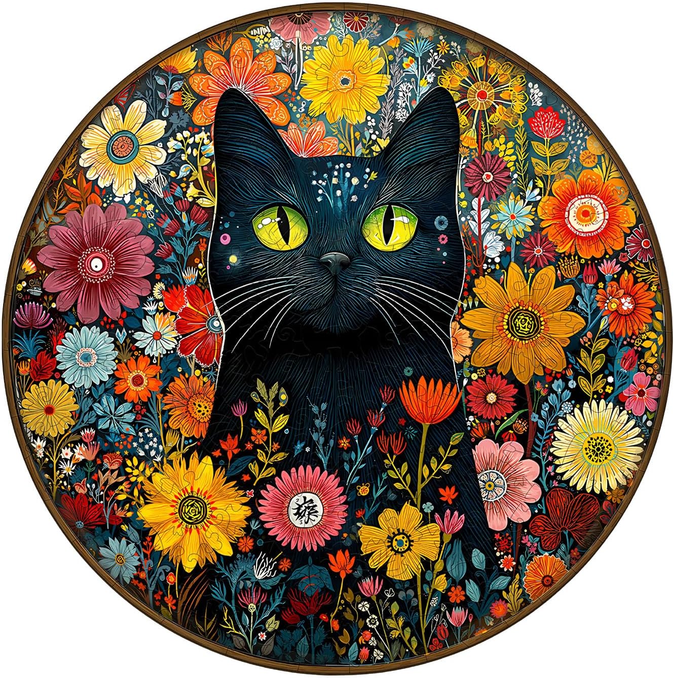 Masseruon 1000 Piece Puzzle for Adults, 26.6 * 26.6in Fantasy Cat Puzzle for Adults, 1000 Pieces Jigsaw Puzzles, Adult Puzzles Game, Unique Gift for Women Men