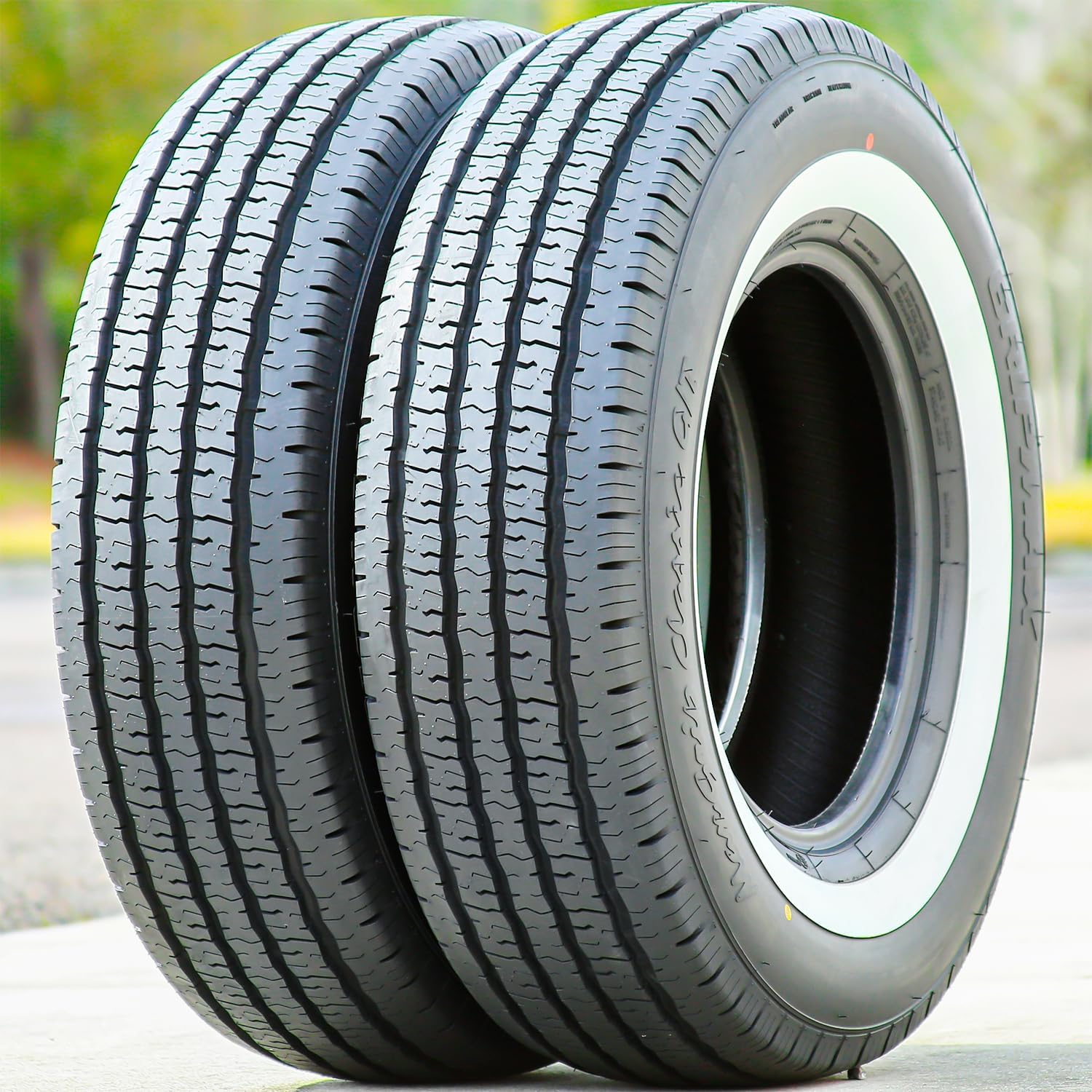 Gripmax MaxGrip Classic G/T Passenger Car All-Season Touring Radial Tire-185/70R15 185/70/15 185/70-15 89H Load Range SL 4-Ply WSW White Side Wall