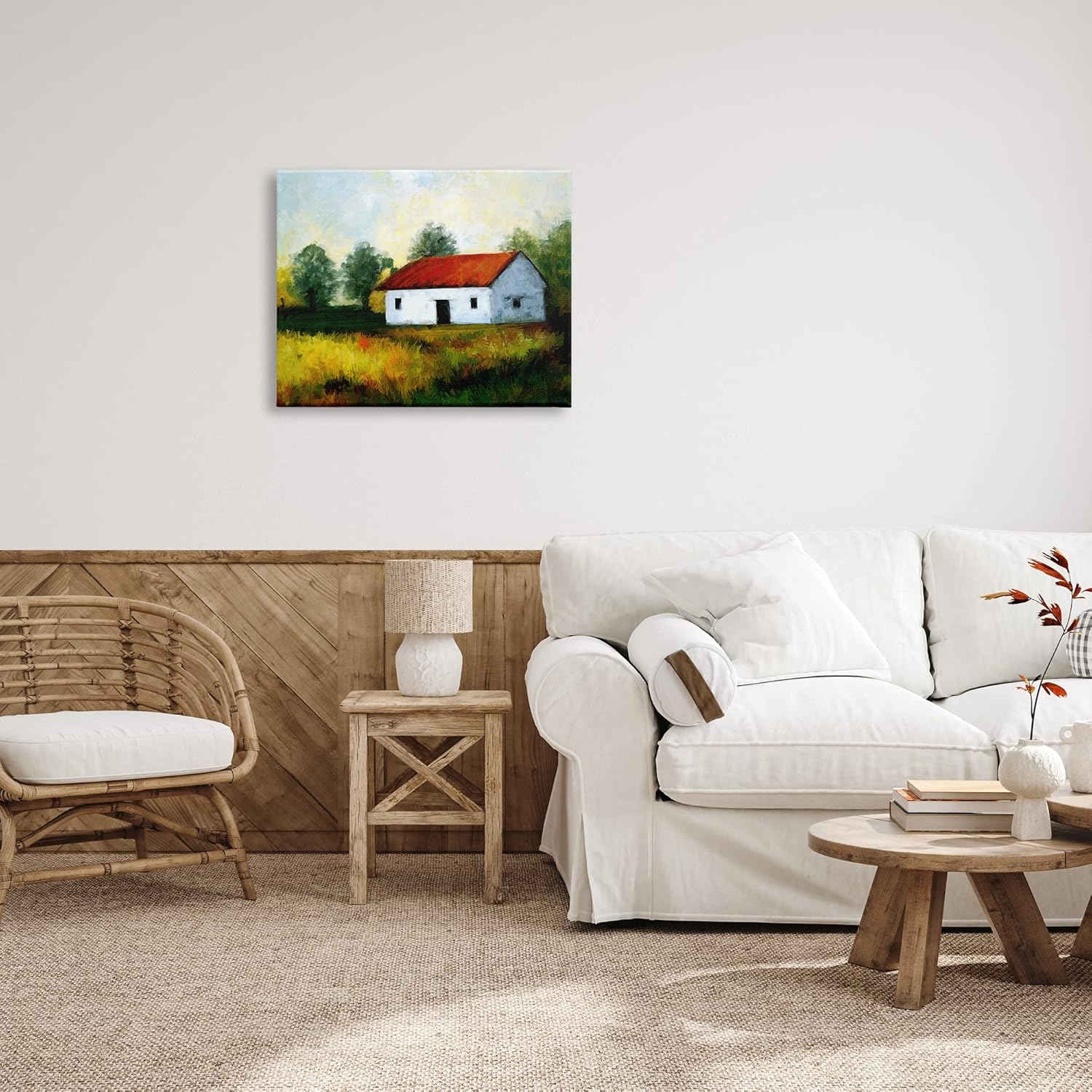 Stupell Industries Countryside Meadow Cottage Landscape Canvas Wall Art, Design by Ziwei Li