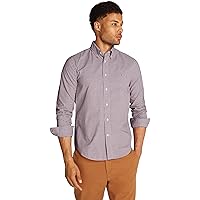 Tommy Hilfiger Uomo Camicia Flex Poplin Gingham Regular Fit, Multicolore (Regatta Red/Multi)