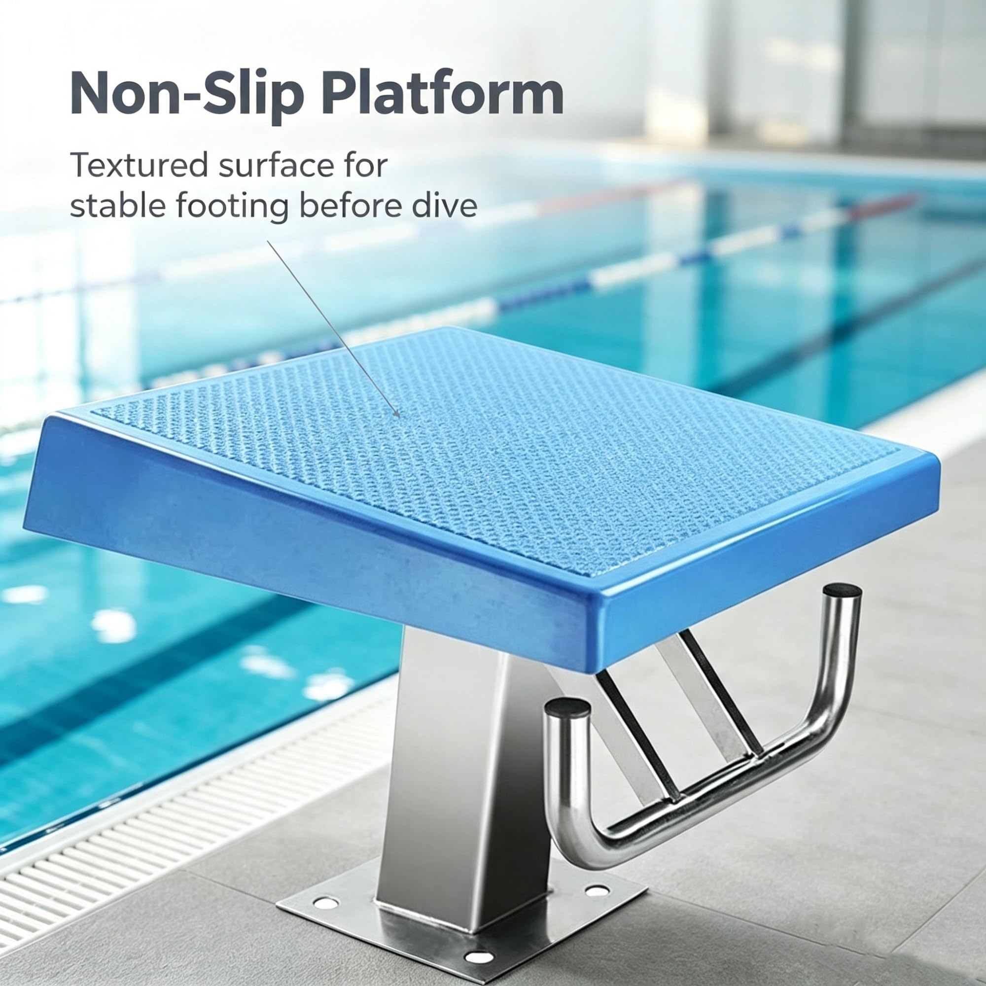 Vnook Plongeoir Robuste, Bloc de départ de Natation, Acier Inoxydable 304