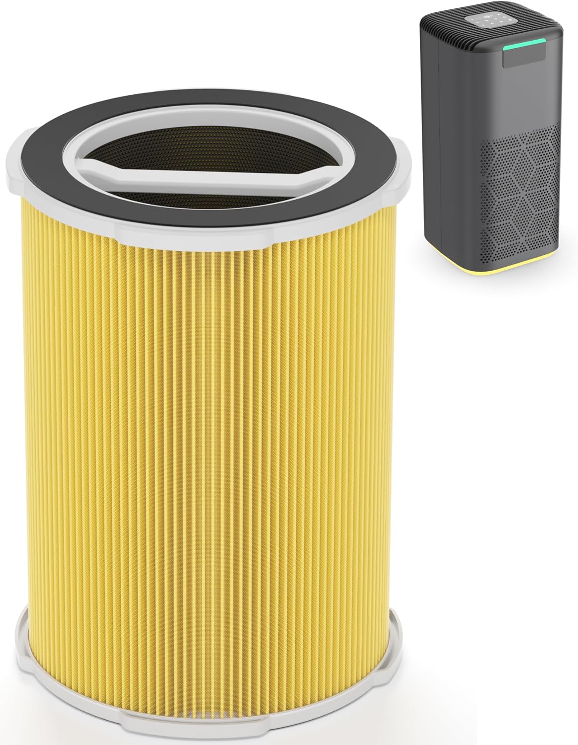 P200S/P200 Pro Pet Care Filter, Replacement Filter for P200S/P200 Pro Air Purifier, 3-in-1 H13 Ture HEPA and Activated Carbon Air Filter for Pet Hair Dander, Pet Odor, Pollen, Smoke P200S/P200 PRO Yellow