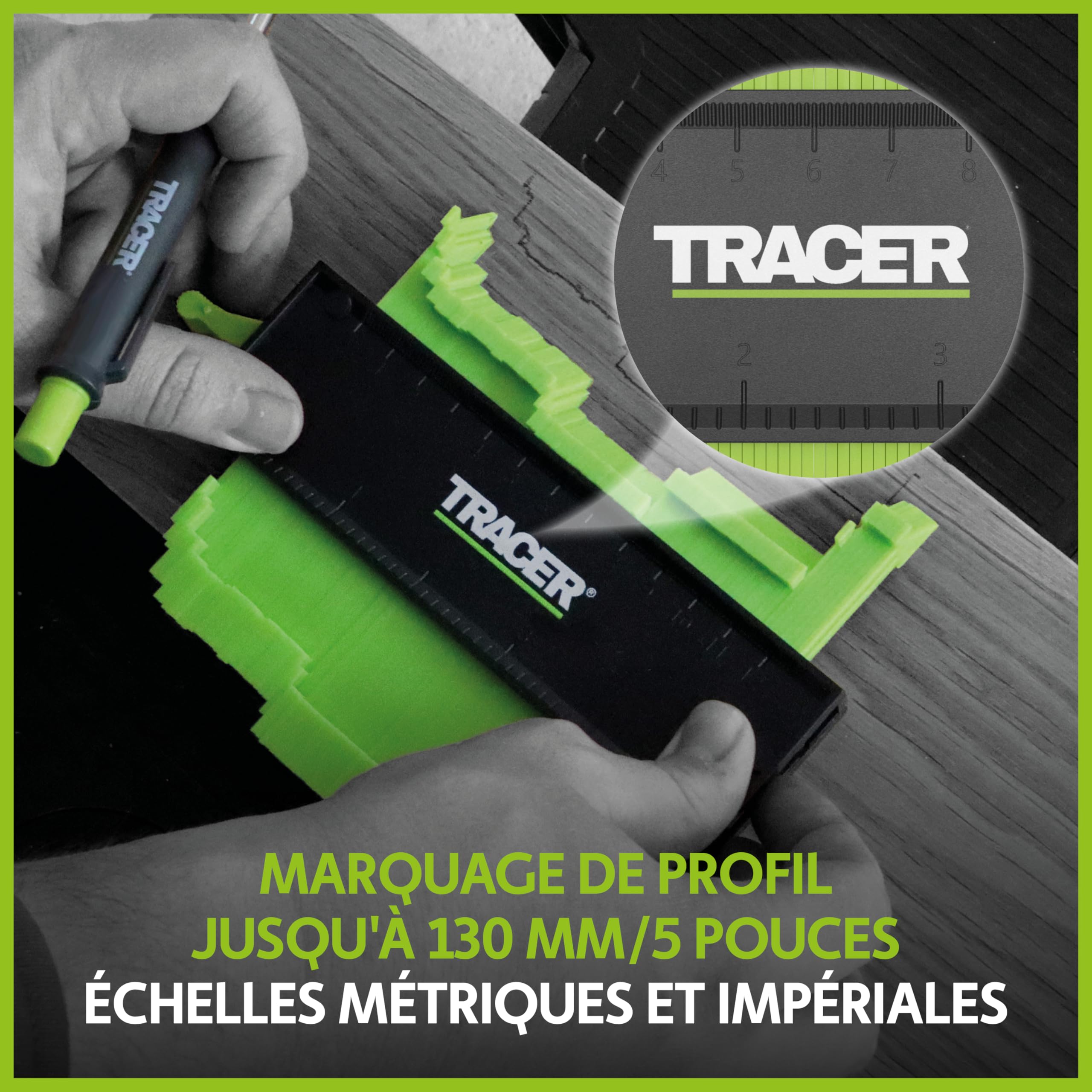 TRACER Jauge de contour 130 mm, jauge de marquage précise
