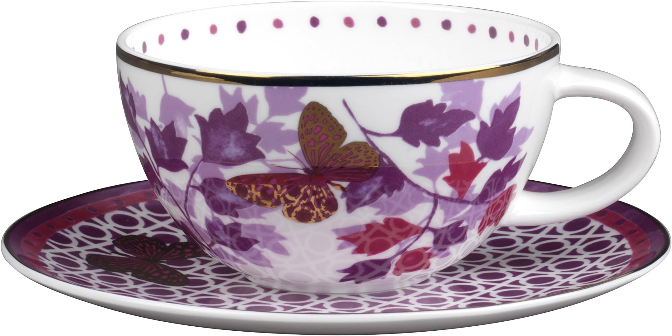 Portobello CM04907 Harlow Bone China Cup and Saucer Set