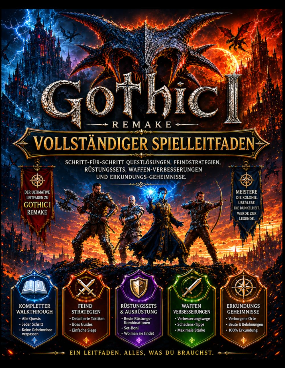 Gothic 1 Remake Vollständiger Spielleitfaden: Schritt-für-Schritt-Lösungen für Quests, Gegnerstrategien, Rüstungssets, Waffenverbesserungen und Geheimnisse der Erkundung.