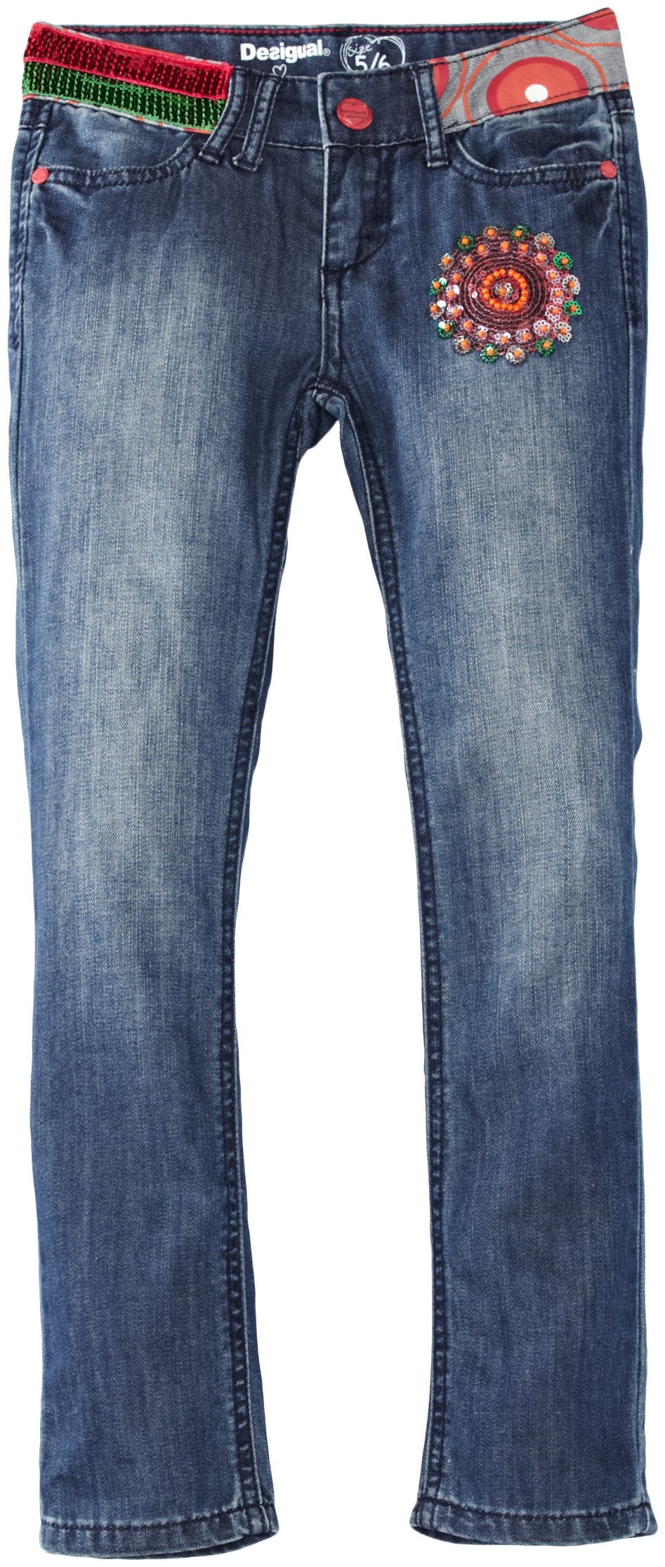 Desigual Big Girls' Embroidered Skinny Jeans