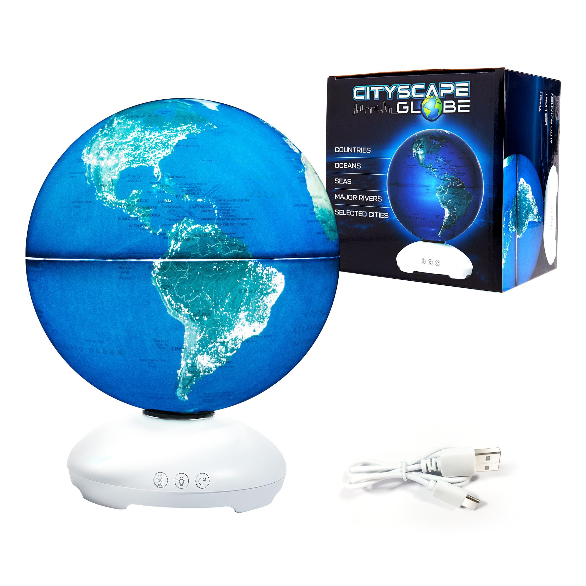 Amazon.com: USA Toyz Cityscapes Illuminated Globe for Kids