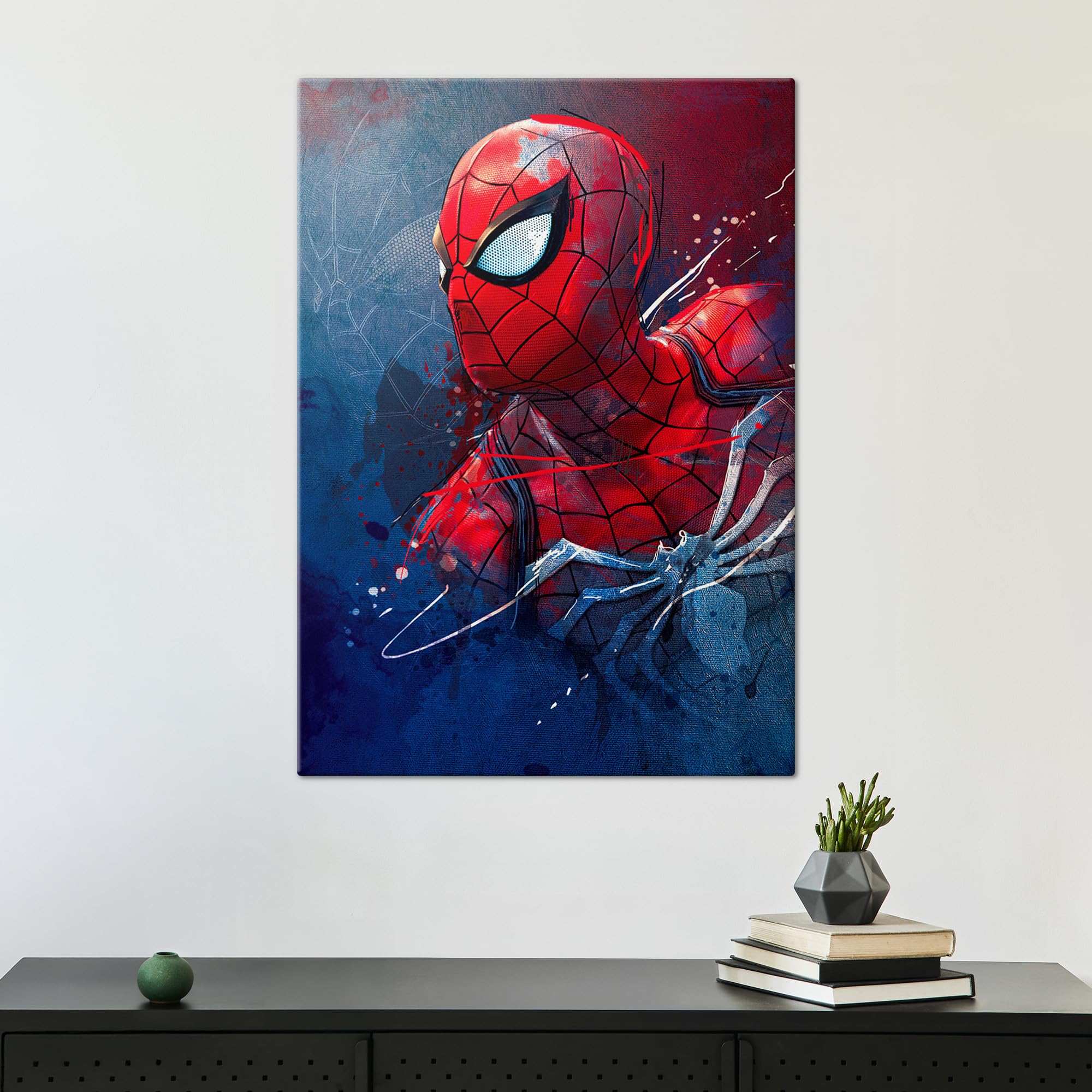 Affiche Métallique Marvel Spider-Man 2 Game - Peter, Miles Et Venom - 32x45 Cm, Montage Magnétique, Décoration Murale Cadeau