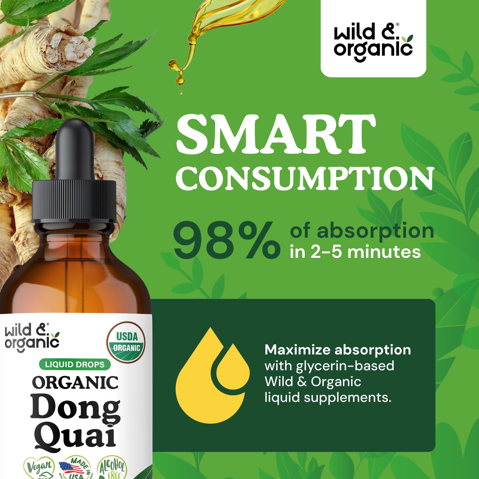 USDA Organic Dong Quai Supplement - Menopause Supplements for Women -4 oz — Amazon image 4