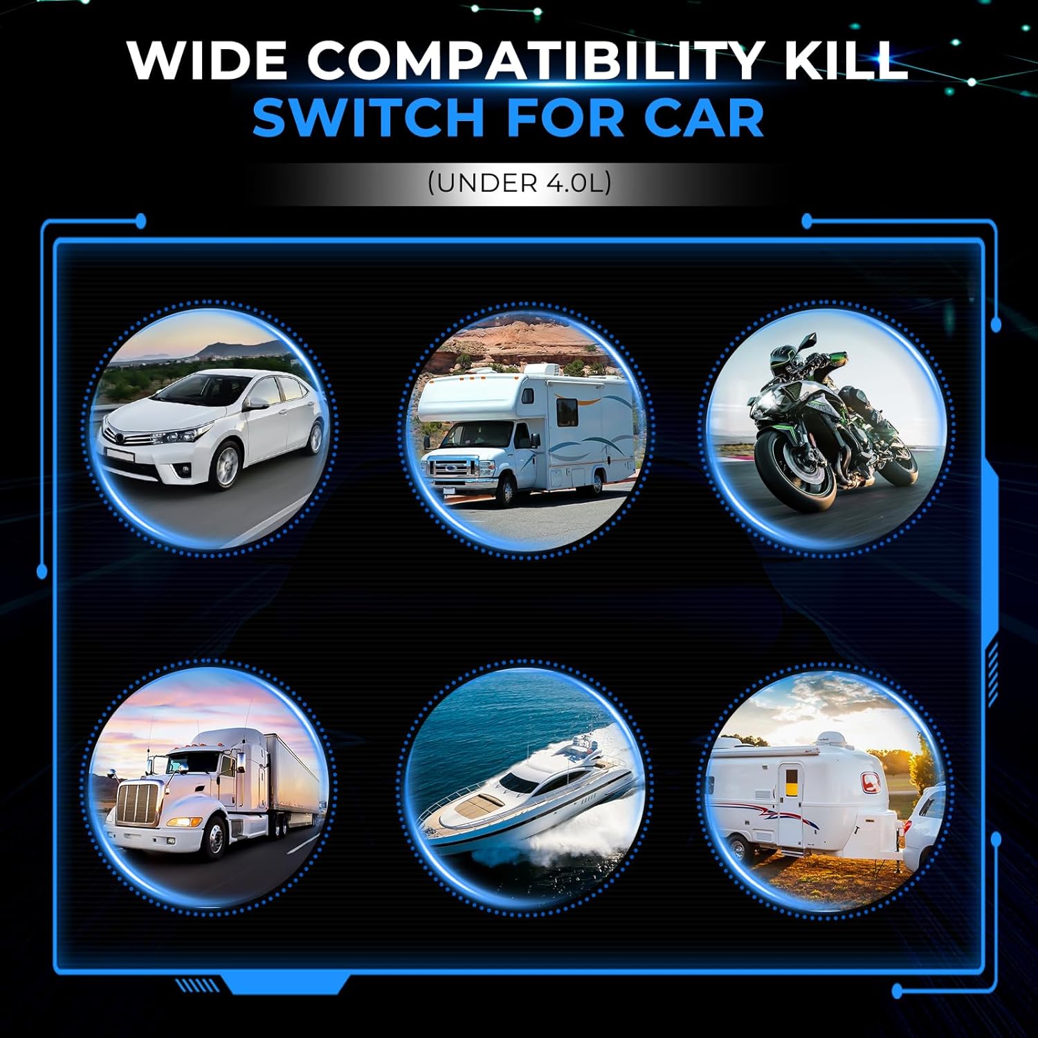 Battery Kill Switch with APP Control, 12V 24V 240A Automatic Battery Disconnect Switch with Voltage Display, Remote Battery Cut Off Switch for Car Truck Boat RV Marine Anti-Theft (Flat Mount)