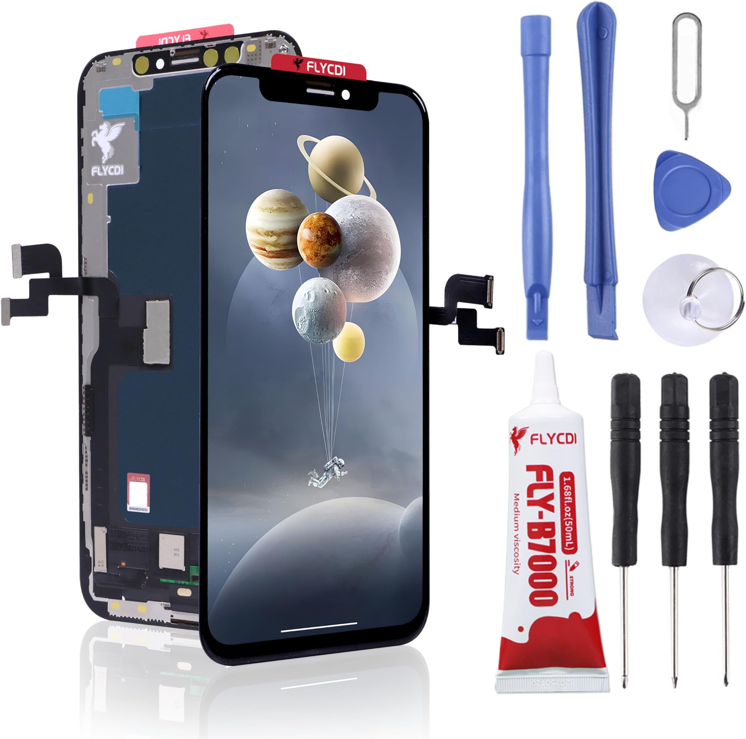 for iPhone XS LCD Screen Replacement Display 3D Touch Digitizer with Repair Tool Kit