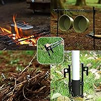 Vista 7 de Paquete de 8 estacas de metal resistentes para tienda de campaña de 16 pulgadas, irrompibles e inflexibles