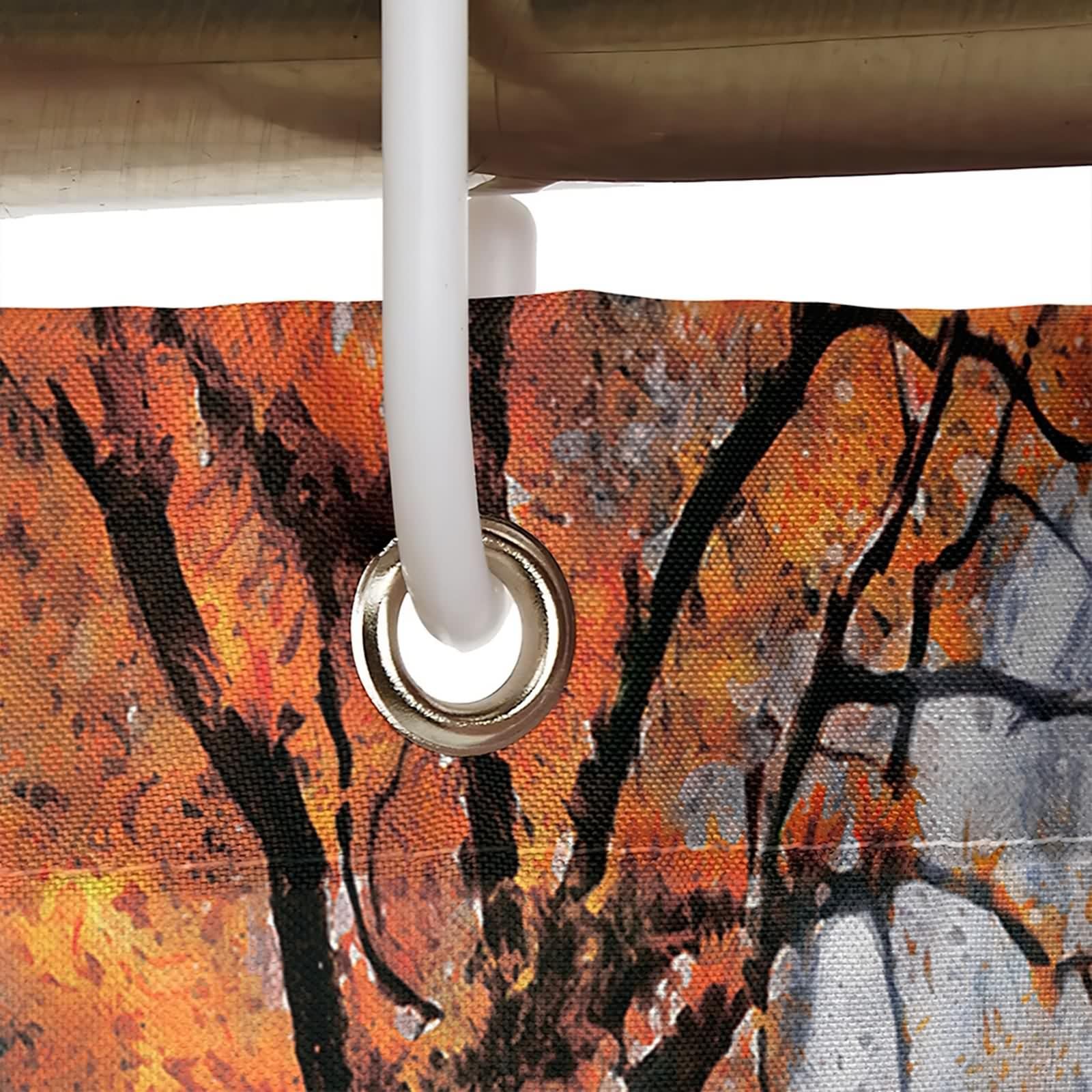 AMDXD Tenda da doccia arancione per vasca da bagno, in poliestere, 300 x 200 cm