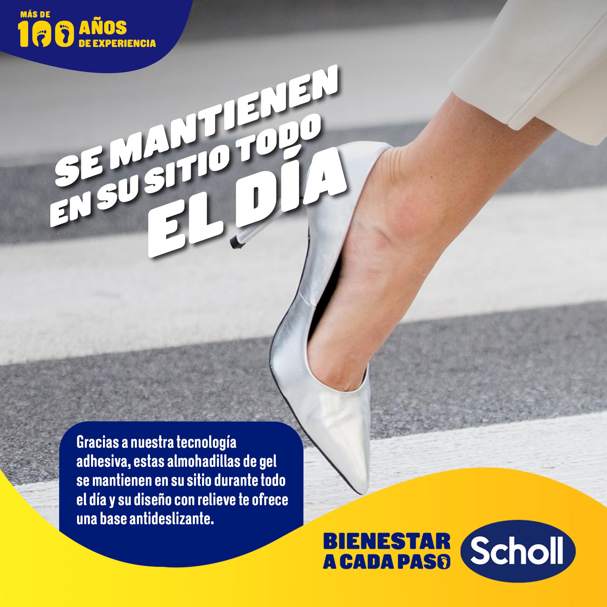 Scholl Party Feet Almohadillas Plantares Con Tecnología Gel Activ, Amortiguación Y Protección De La Planta Del Pie, Almohadillas, Malva, 2 Unidad