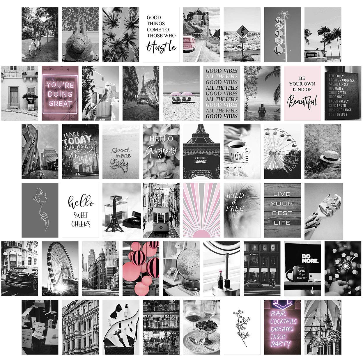 GenericTrendy Wall Collage Kit Aesthetic Pictures, Bedroom Decor for Teen Girls, Wall Collage Kit, Aesthetic Posters, Girls Bedroom Decor, Collage Kit for Wall Aesthetic, Collage Kit