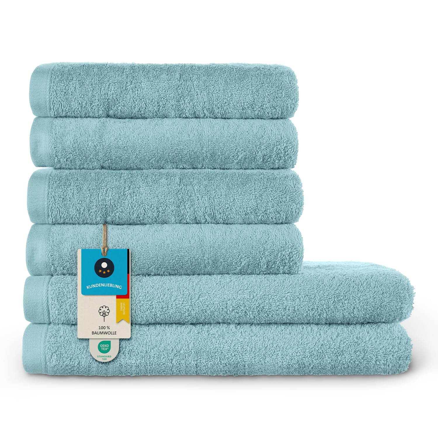homewell Set di asciugamani morbido e assorbente, 100% cotone, Oeko - Tex 100 certificato