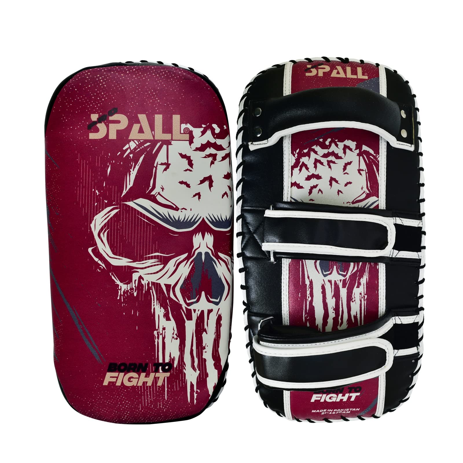 Arm Mitt Kicking Thai Pad Blue Red Black for Boxing Taekwondo Muay Thai MMA Kickboxing Fitness Martial Arts Sports Indoor and Outdoor Training for Men and Women By SPALL (Red)