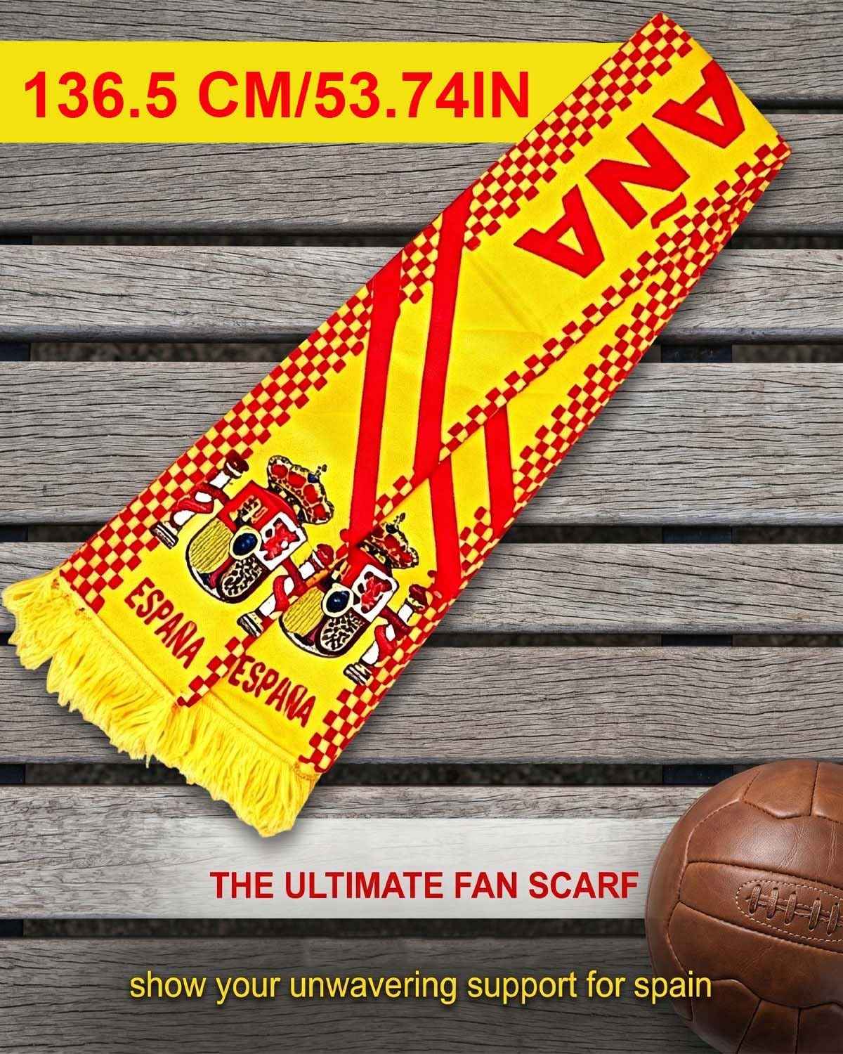 Sciarpa Ufficiale Spagna 2026 Mondiale Calcio TISCH Fan Stadio