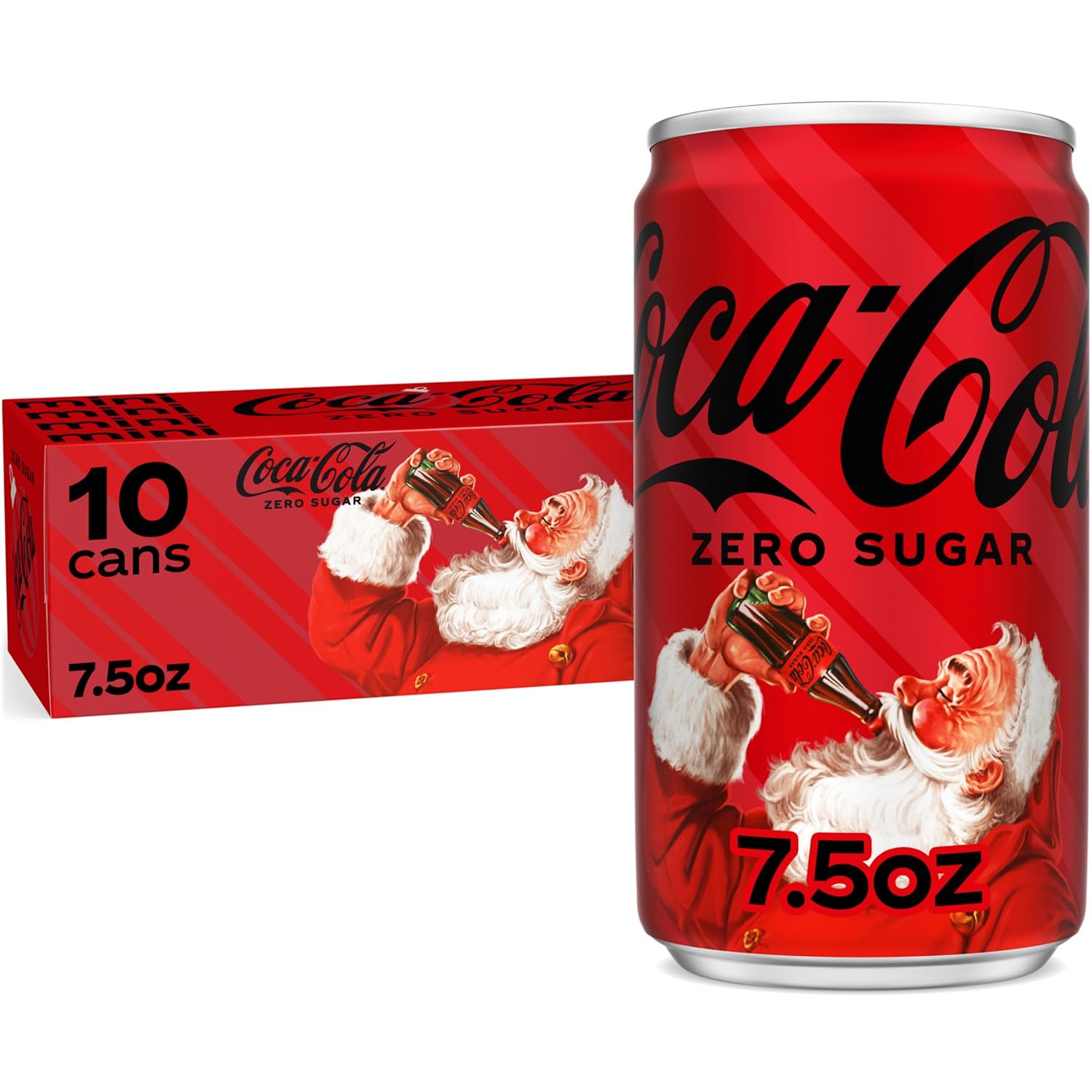 Coca-Cola Coke Zero Sugar Diet Soda, 10 Pack Zero Sugar 7.5 Fl Oz (Pack of 10)
