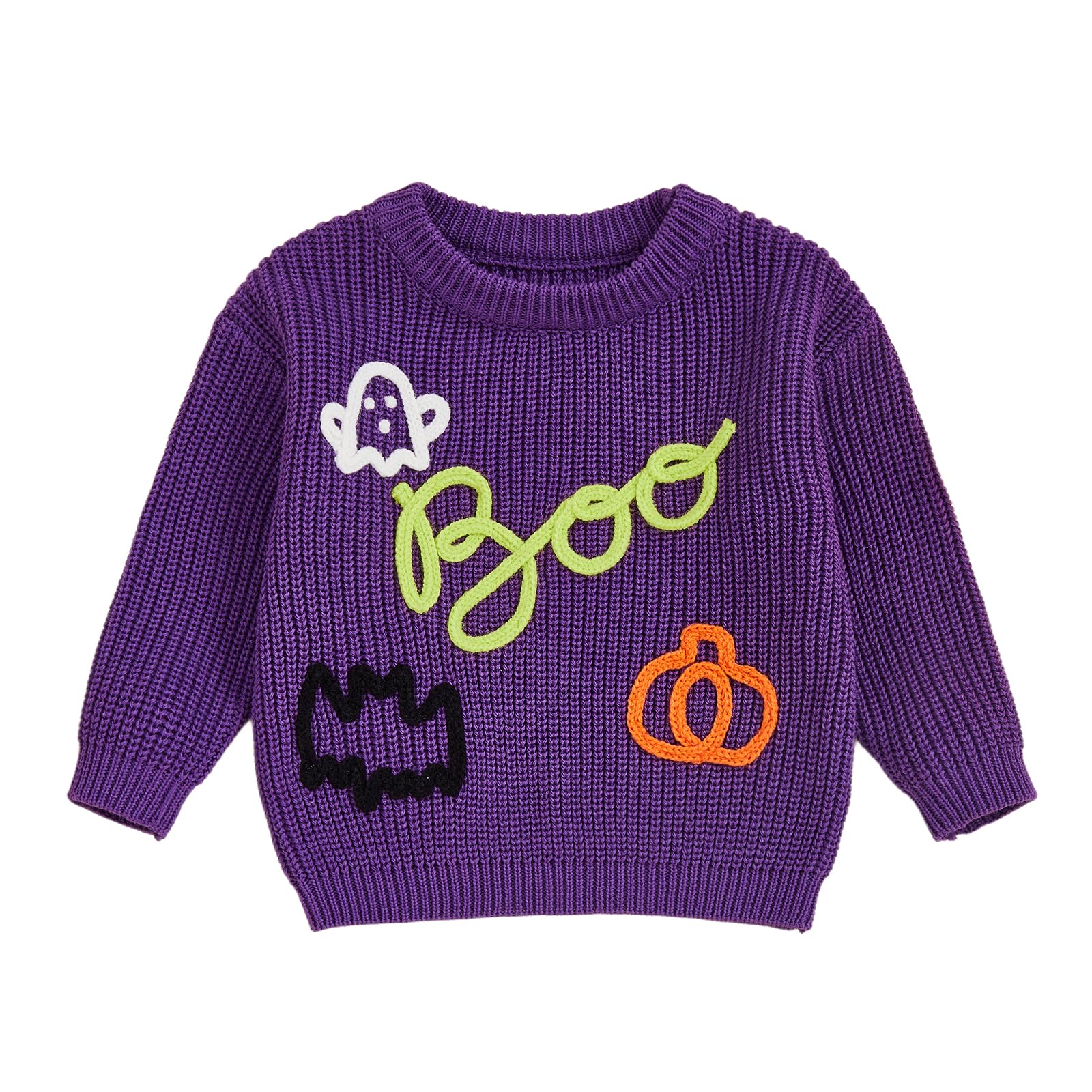 LSFYSZD Toddler Baby Girls Boys Halloween Pumpkin Sweaters Long Sleeve Crew Neck Winter Warm Knitwear Pullover Jumpers Top — view 41