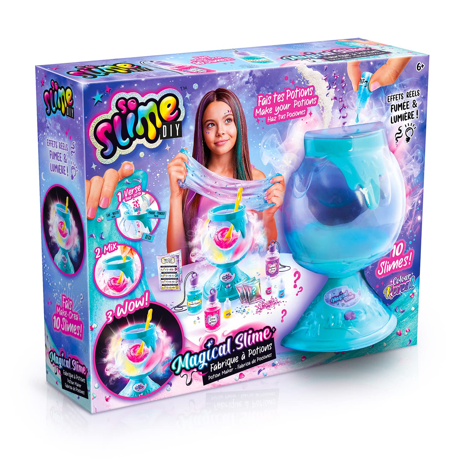 Canal Toys - So Slime - La Fabrique à Potions Magiques - Créer tes Potions avec Effets Fumées - Idée Cadeau Enfant 6 Ans + - Loisirs Créatif - Jouet Enfant Kit Slime - Activité Manuelle - SSC 196