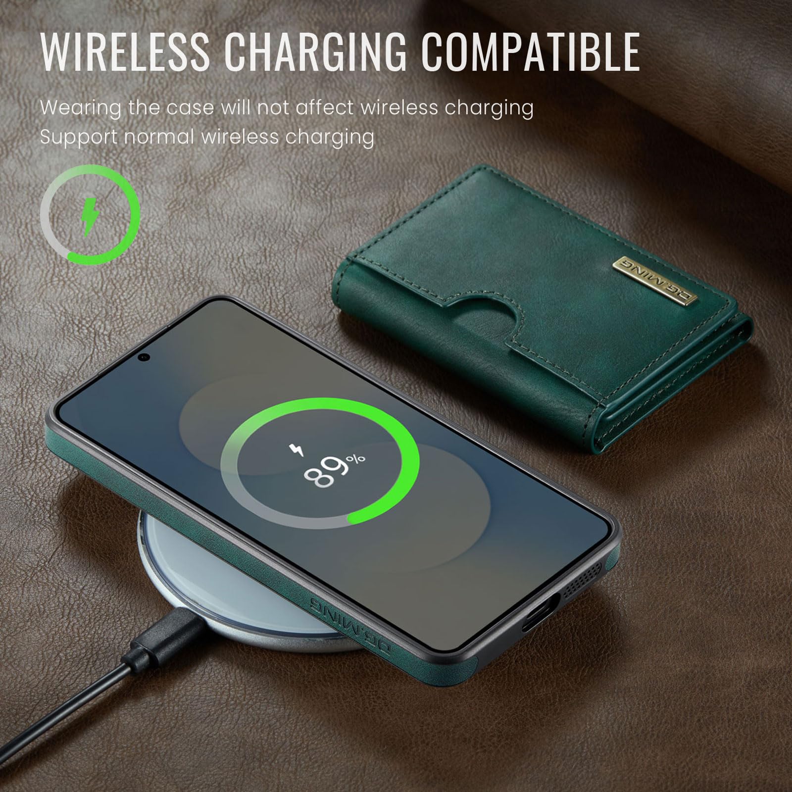 Asuwish Funda de teléfono para Samsung Galaxy S26 5G, tipo cartera, magnética, desmontable, con carga inalámbrica y bloqueo RFID, soporte para tarjetas de crédito, soporte abatible S 26 26S G5