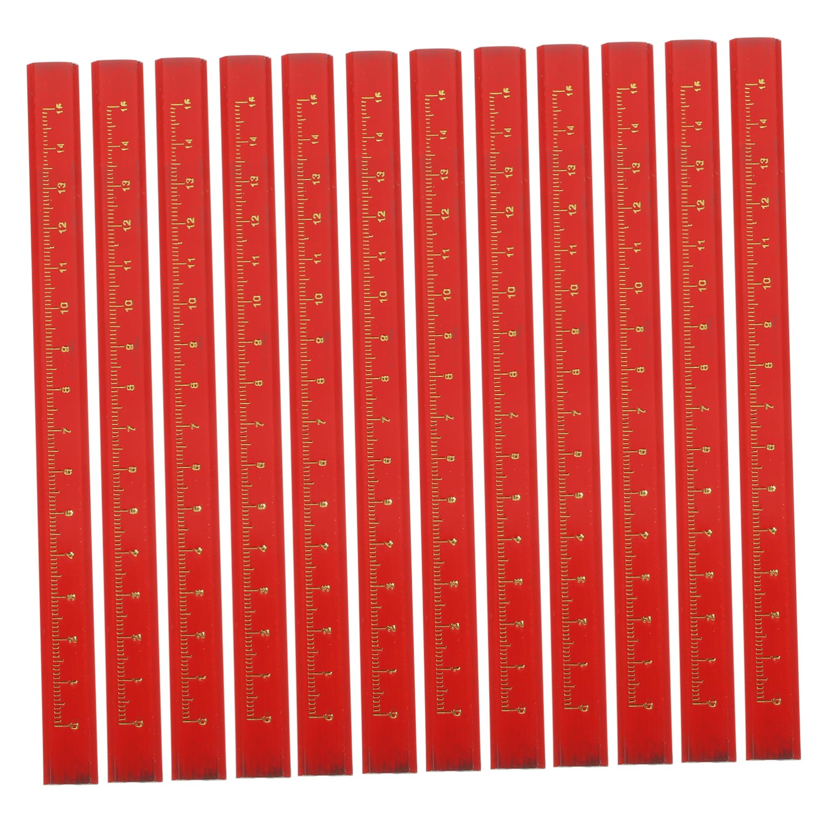 Crayon de Menuiserie Octogonal Hb avec Échelle, Lot de 50 Pièces