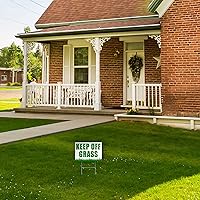 Vista 7 de Letrero con texto en inglés Please Keep Off Gras, 3 carteles de 8 x 12 DS Coroplast Keep Dogs Off Lawn