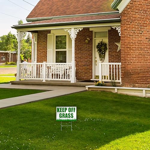 Miniatura 7 de Letrero con texto en inglés Please Keep Off Gras, 3 carteles de 8 x 12 DS Coroplast Keep Dogs Off Lawn