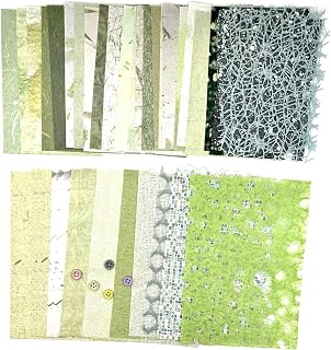 Textured Scrapbook Paper Mesh Fabric - Junk Journal Supplies Assorted Set 51 Sheets Mixed Scrapbooking Materials Boho Cardstock Aesthetic Decoupage Paper for Crafts
