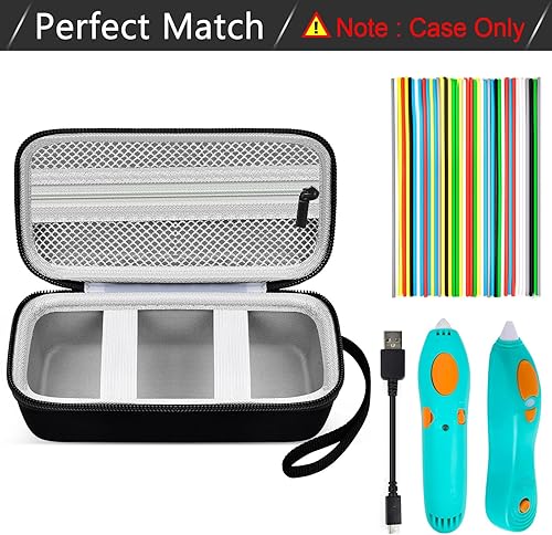 Miniatura 17 de ANKHOH Funda compatible con 3Doodler Start+ Essentials para juego 3D, organizador de almacenamiento para impresión de recarga de filamento y Naranja