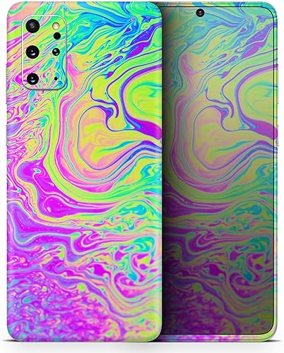Cojín de color neón  Calcomanía protectora de vinilo compatible con Samsung Galaxy S20 Ultra (cuerpo completo, ribete de pantalla y piel de cristal