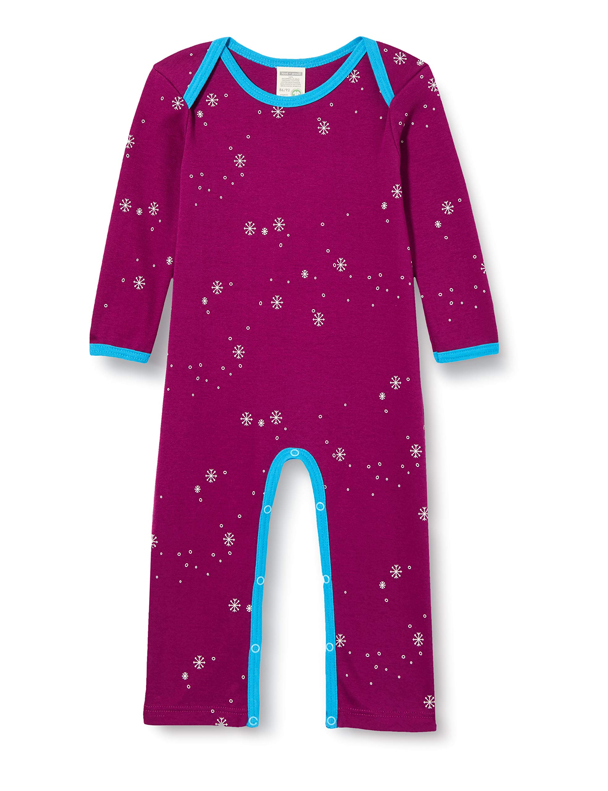 loud + proud Unisex Kids Overall Druck Jumpsuit Not Applicable, Plum, 50/56
