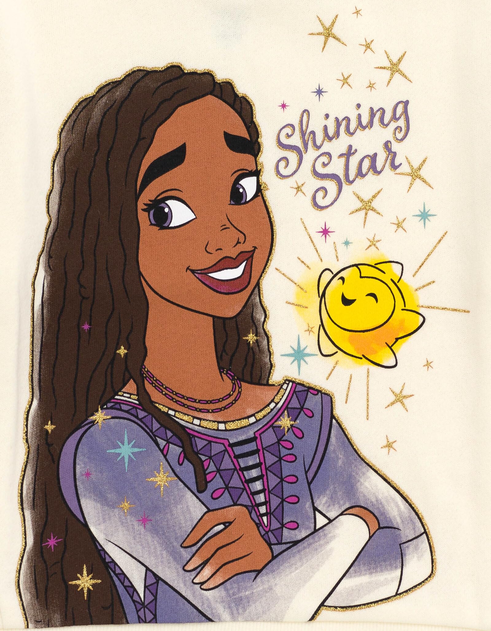 Disney Wish Asha Star bluza polarowa i spodnie, zestaw dla małych dzieci i małych dzieci