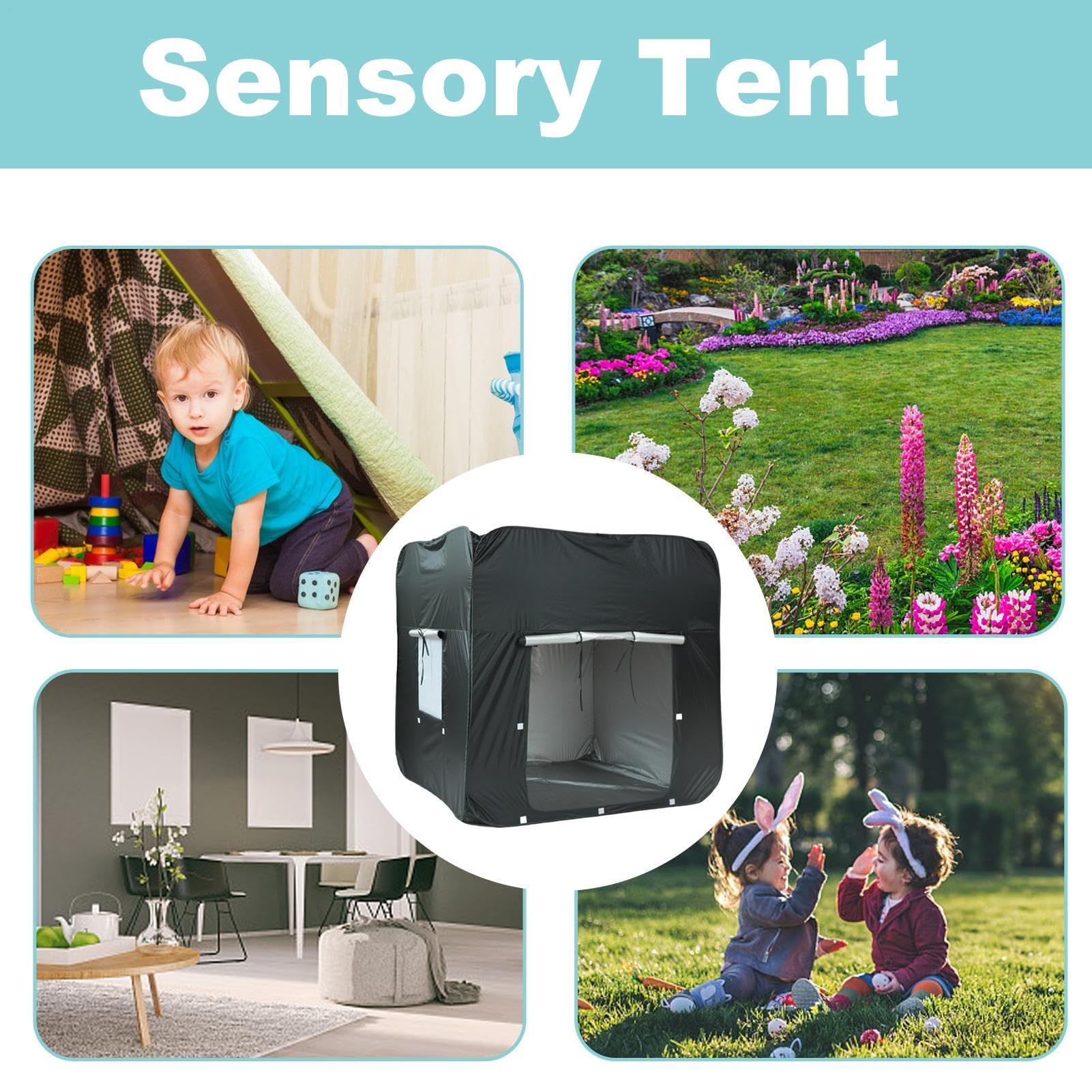 Tienda de Juego Sensorial Infantil de Abrazos, Tienda Oscura, Equipo de | Portátil Juguete para Niños y Niñas de Interior y Exterior para Crear un Rincón de Calma