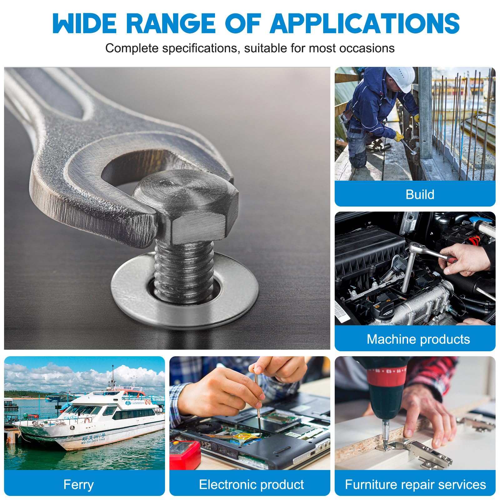 NVIYAM 200 Pezzi Rondelle Alzaporta Rondelle Rame