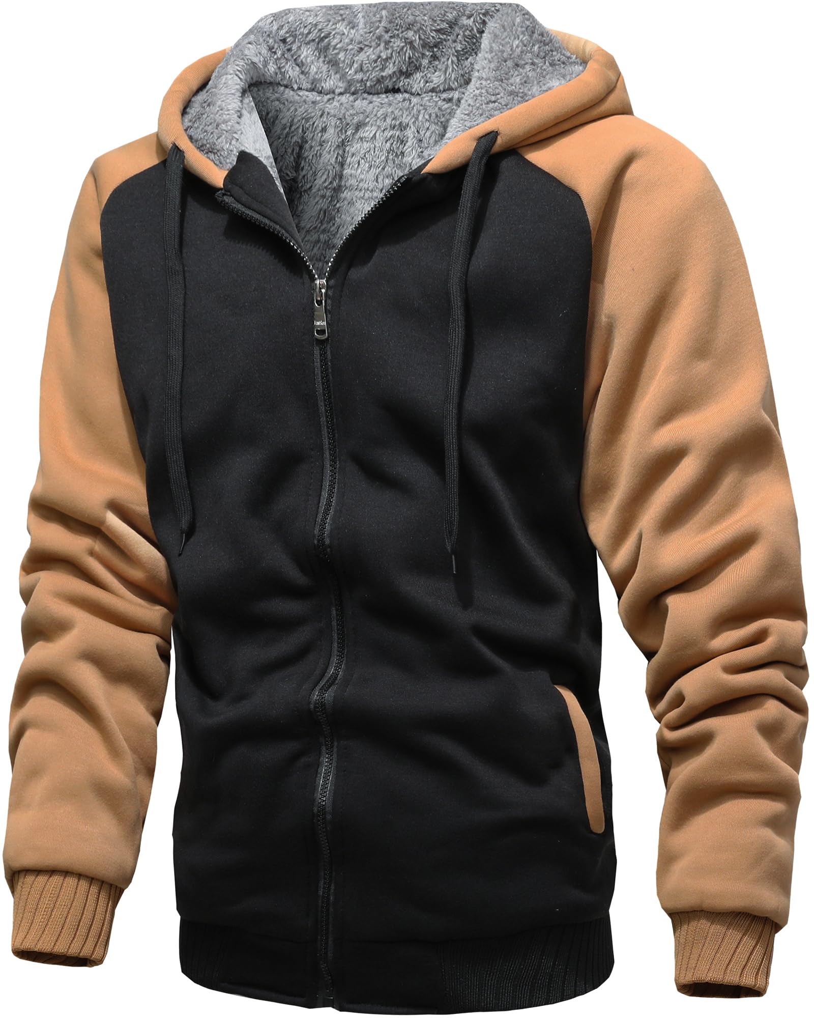  GXAMOY Men's Warm Winter Fleece Hoodies for Men in Heavyweight Thick Full Zip Up Sweatshirt
| GXAMOY Men's Heavyweight 