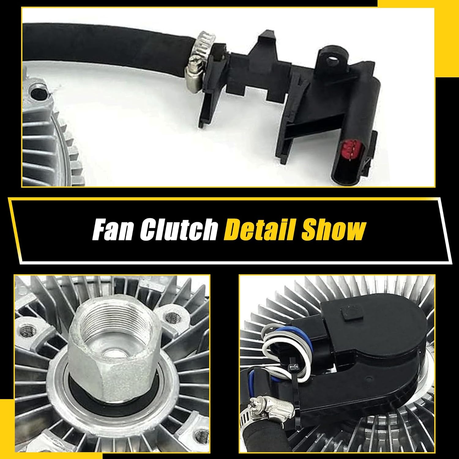 25790869 Electronic Radiator Cooling Fan Clutch Compatible with Chevrolet Trailblazer SSR Buick Rainier Oldsmobile Bravada GMC Envoy Isuzu Ascender Saab 9-7x 4.2L 5.3L 3200