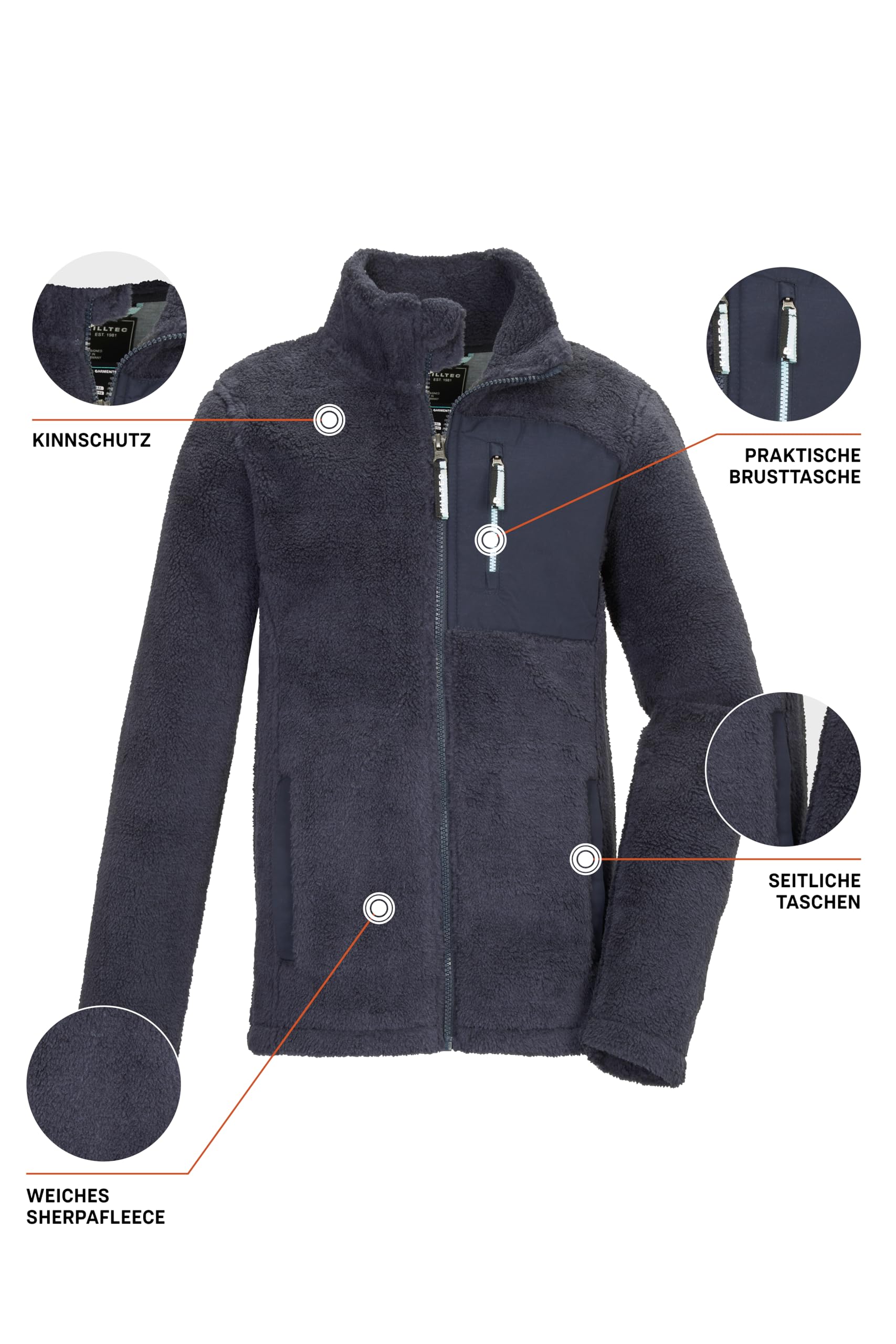 Killtec Kow 350 Grls Flc Jckt Chaqueta polar Sherpa Niñas