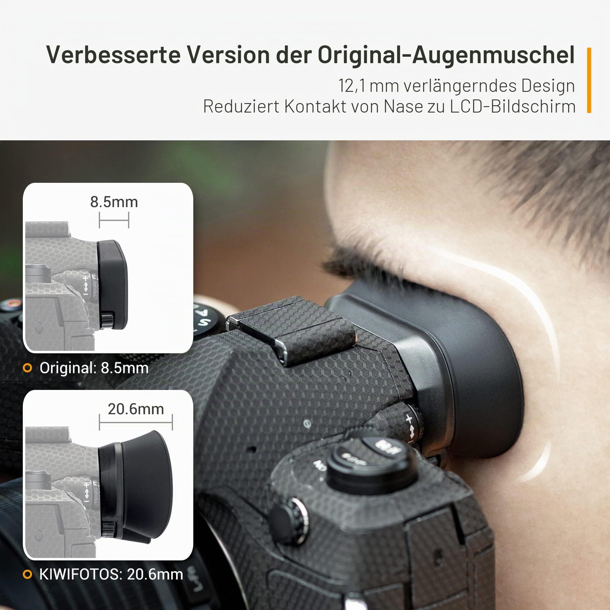 KIWIFOTOS Weiche Kamera Augenmuschel Okular Sucher Schutz für Olympus OM SYSYEM OM-1 OM-1II OM1 Mark II, ersetzt Olympus EP-18 Augenmuschel